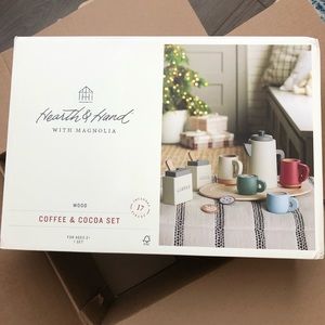 Brand New In Box Hearth & Hand Coffee and Hot Cocoa Wooden Toy Set